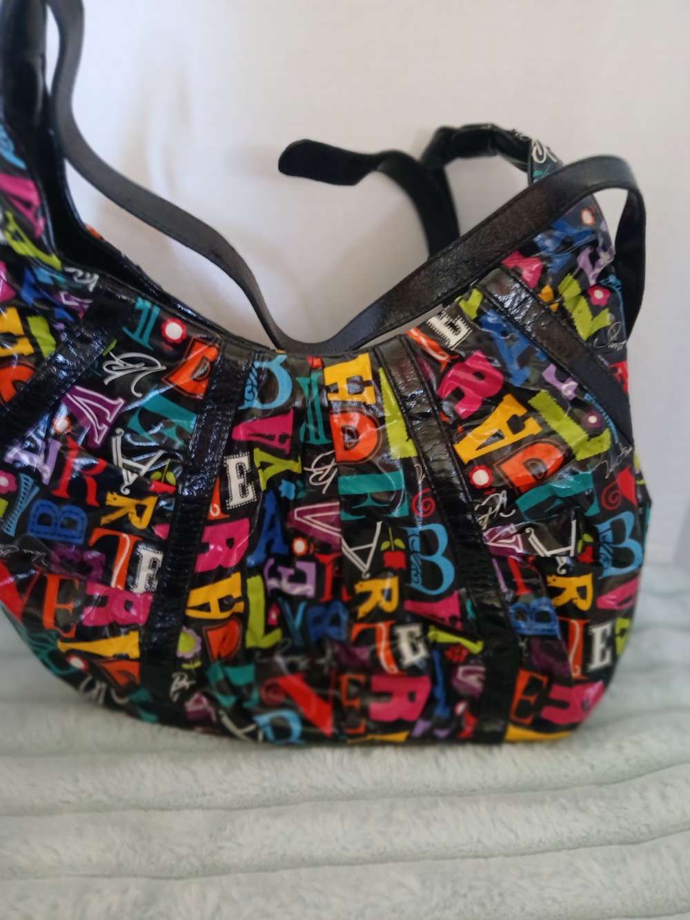 Vera Bradley Multicolor Letter Print Shoulder Bag